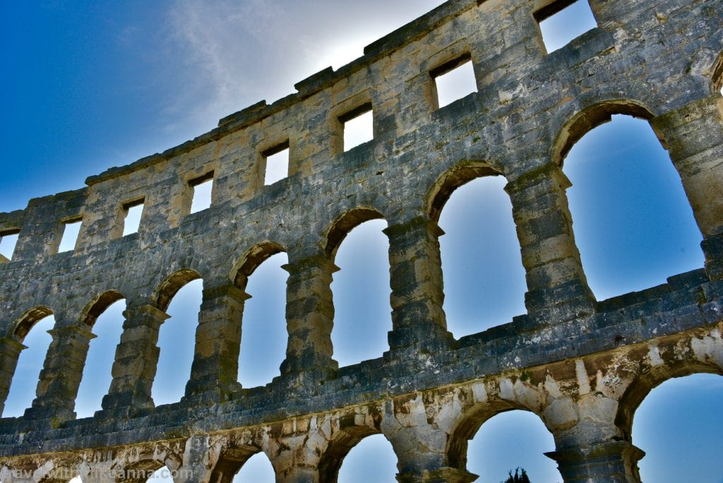 Wall of Croatia Pula Rome Amphitheater 羅馬競技場 古城牆