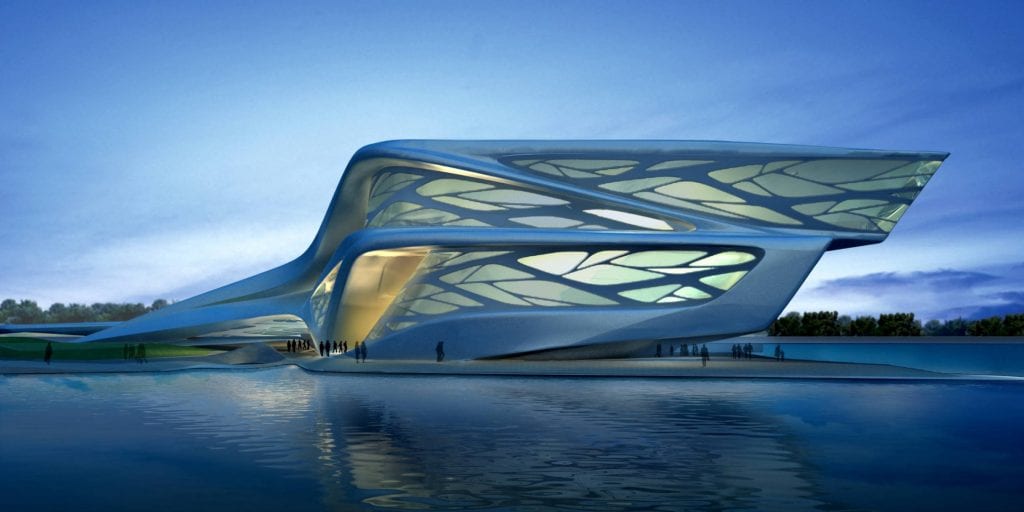 Zaha Hadid設計的「阿布達比演藝中心」